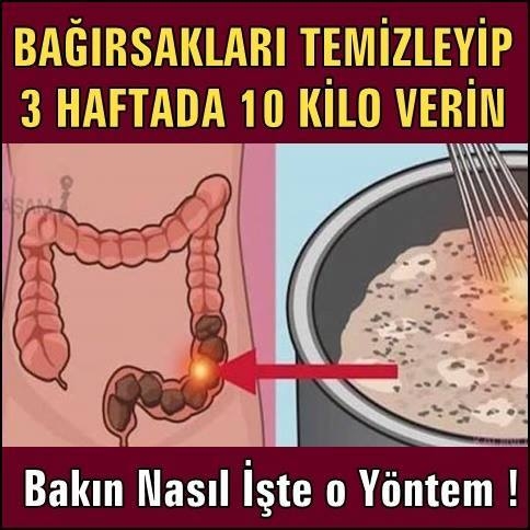 Bağırsak temizleme diyeti ile 3 haftada 10 kilo verin