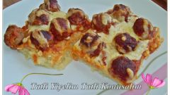 Patates Yatağında Kaşarlı Top Köfte