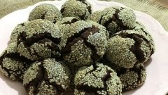 Susam Mantolu Kakaolu Kurabiye