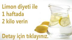 Limon diyeti ile 1 haftada 2 kilo verin