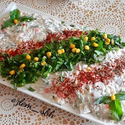 Közpatlıcanlı Semizotu Salatası