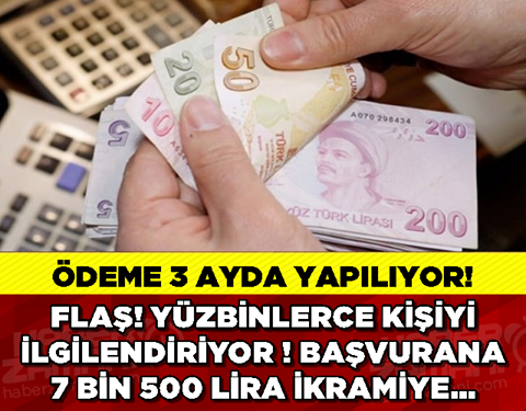 Emekliye 7 bin 500 lira ikramiye