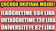 Çocuk Desteği 821 TL
