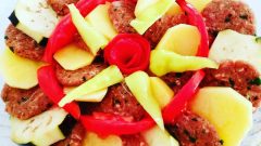 Fırında Patatesli Patlıcanlı Dizme