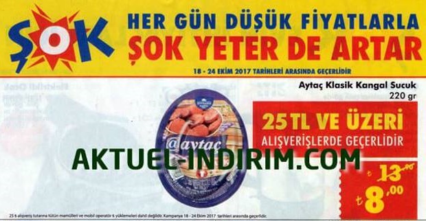 Şok 18 Ekim 2017 Aktüel Market Fırsat Ürünleri