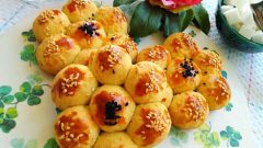 Çiçekli Tuzlu Kurabiye