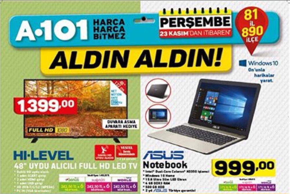 A101 Market 2017 23 Kasım 2017 Aktüel Fırsat Broşürü