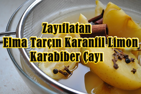 Zayıflatan Elma Tarçın Karanfil Limon Karabiber Çayı