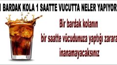 Bir bardak Kola Ve 1 Saat Sonrası