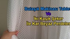 Bulaşık Makinası Tableti Ve İki Kaşık Şeker İle Kar Beyaz Tüller