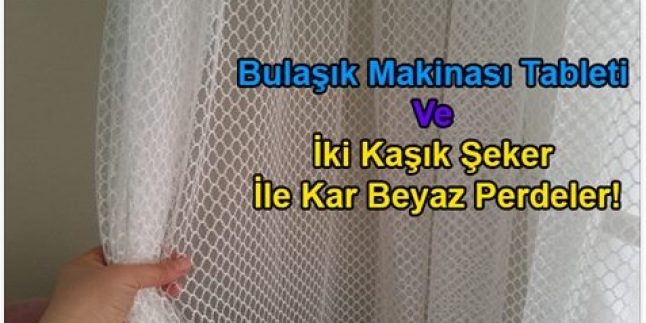 Bulaşık Makinası Tableti Ve İki Kaşık Şeker İle Kar Beyaz Tüller