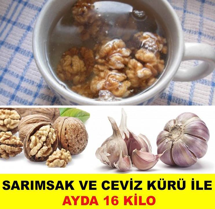 Ayda 16 Kilo Verdiren Sarımsak ve Ceviz Kürü