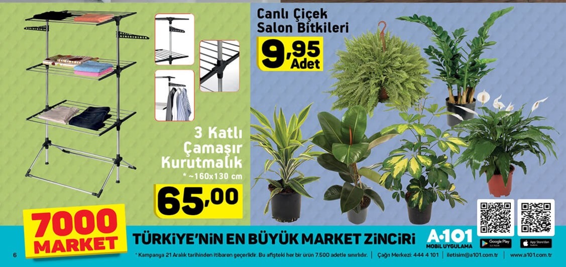 A101 Marketler 21 Aralık 2017 Fırsat Kataloğu Ürünleri