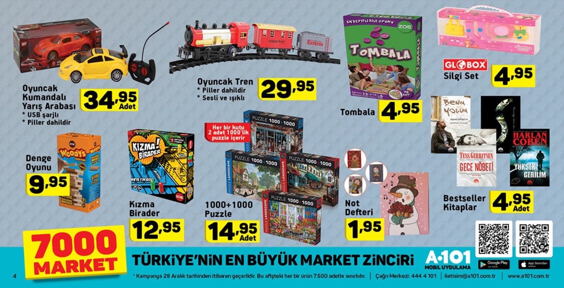 A101 Aktüel 28 Aralık 3 Ocak Aktüel Ürünleri Broşürü