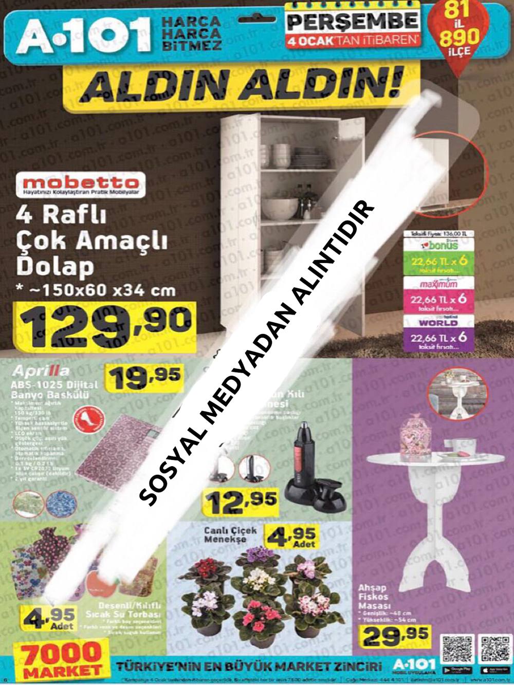 A101 4 Ocak 2018 Aktüel Fırsat Broşürü