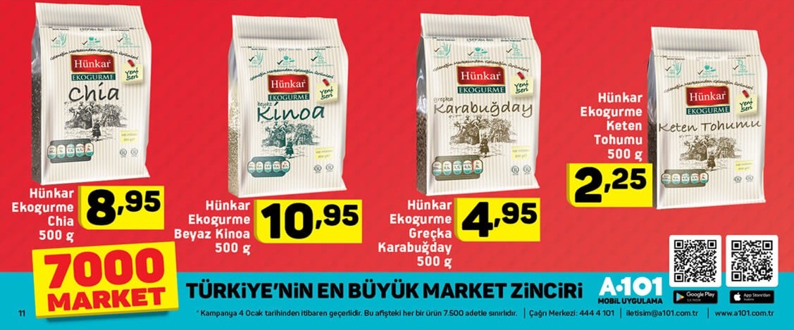 A101 Market 4 - 10 Ocak 2018 Fırsat Broşürü Kataloğu Ürünleri