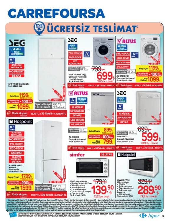 Carrefour 5 - 13 Aralık 2017 Aktüel Fırsat Ürünleri