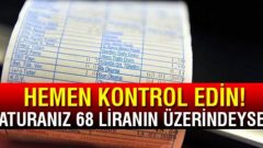 Elektrik faturası 68 lira ve üstünde olanlar dikkat