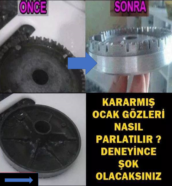 Kararmış Ocaklarınızı Hızlıca ve Kolayca Parlatın.İnanılmaz Etkili