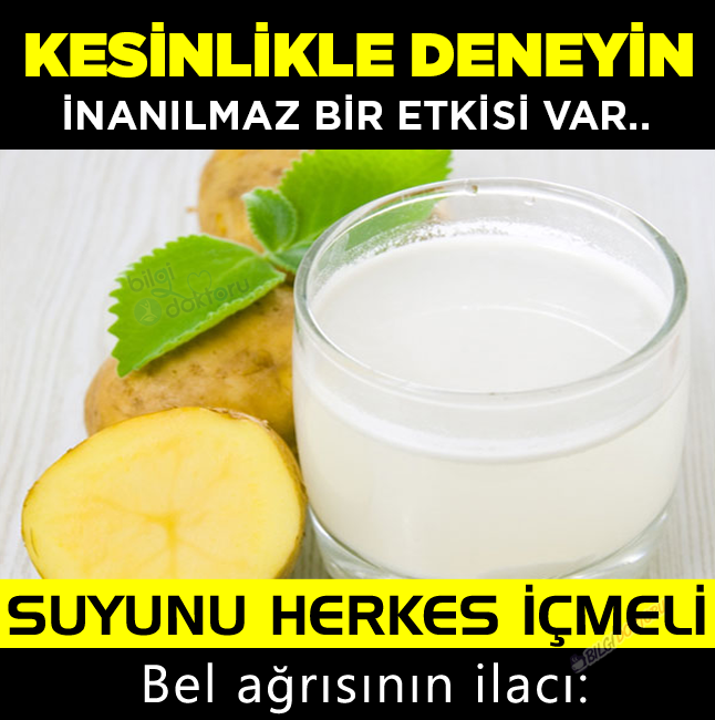 Bel ağrısının ilacı Patates suyu