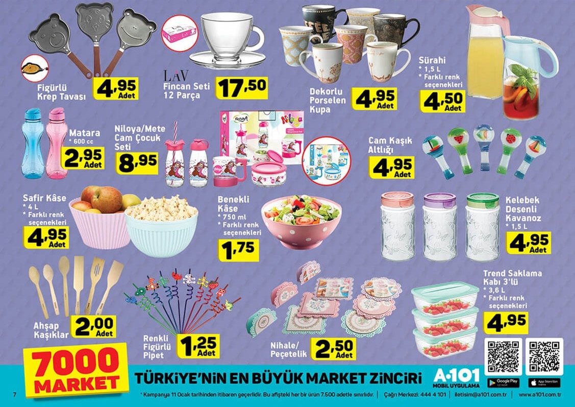 A101 11 Ocak 2018 Kataloğu