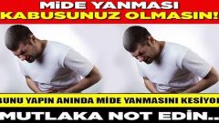 Mide Ekşimesine Ve Yanmasına Çare Olabilecek Doğal Yöntem