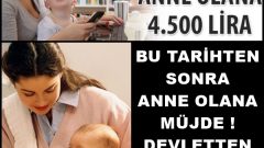 Bu Tarihten Sonra Anne Olana Müjde En Az 4.500 lira Maaş