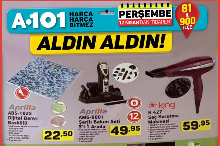 A101 12 Nisan 2018 Aktüel Ürünler Kataloğu