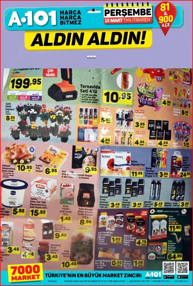 A101 15 Mart 2018 Aktüel İndirimli Ürünler Kataloğu