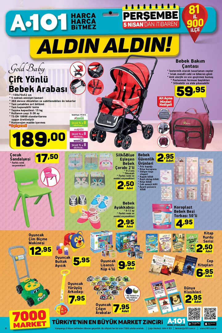 A101 5 Nisan 2018 Aktüel İndirimli Ürünler Kataloğu
