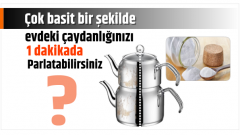 Çok basit bir şekilde evdeki çaydanlığınızı 1 dakikada parlatabilirsiniz