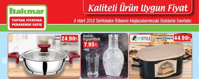 Hakmar Aktüel 8 Mart 2018 İndirimli Ürün Kataloğu