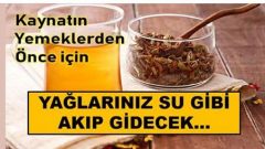 Yağ Yaktıran Bitkisel Çay  Yağlarınız Su Gibi Akıp Gidecek
