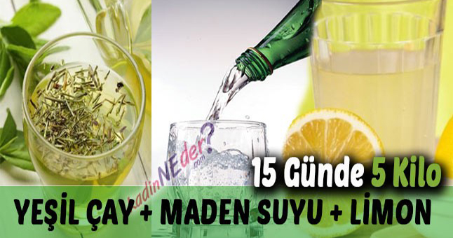 Yeşil Çay Limon Maden Suyu İle Etkili Doğal Zayıflama Kürü