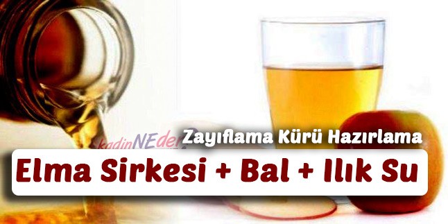 Elma Sirkesi Bal ve Ilık Su Etkili Zayıflama Kürü Hazırlama