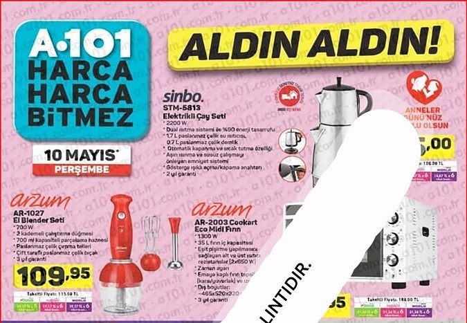 A101 10 Mayıs 2018 İndirimli Aktüel Ürünler Kataloğu