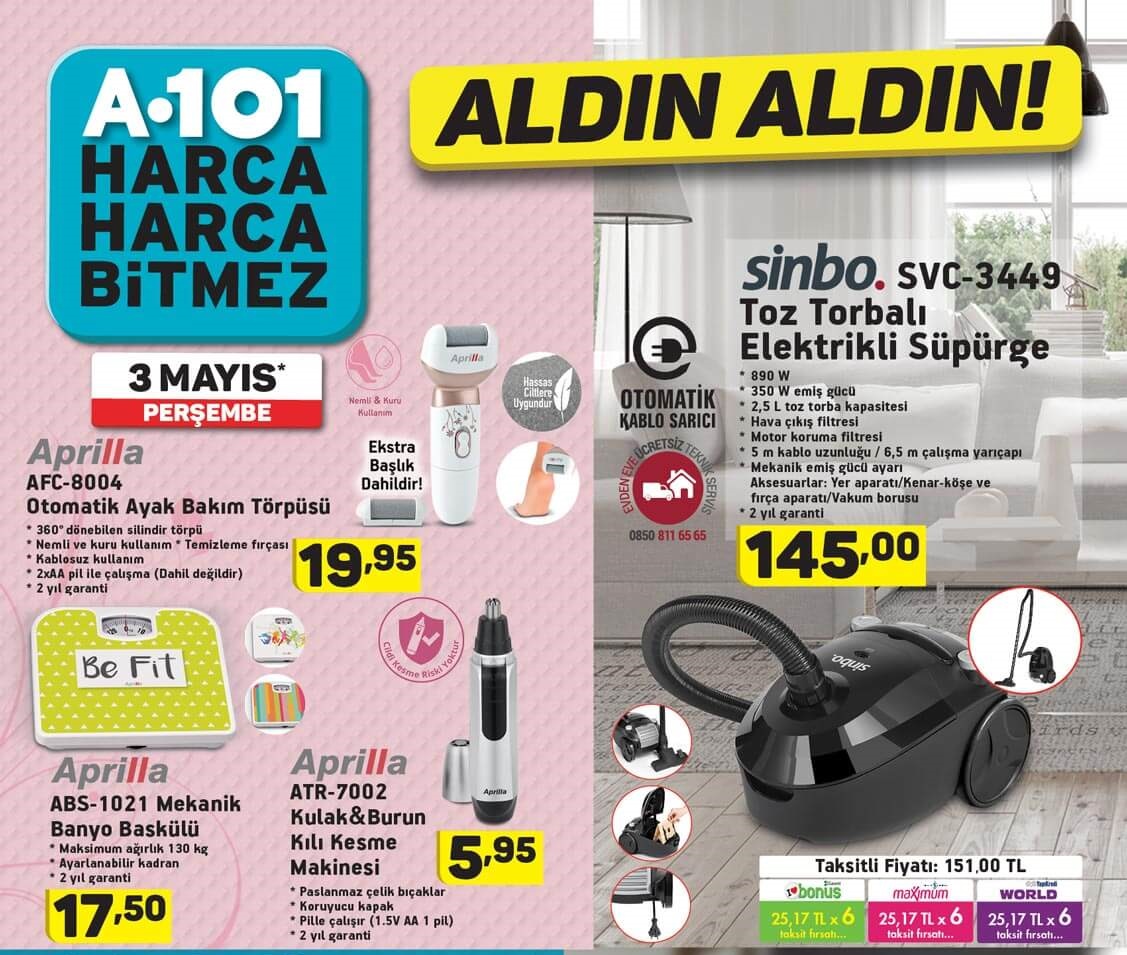 A101 3 Mayıs 2018 Aktüel İndirim Kataloğu Fırsat Ürünleri