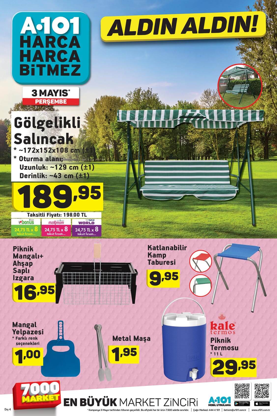 A101 3 Mayıs 2018 Aktüel İndirim Kataloğu Fırsat Ürünleri