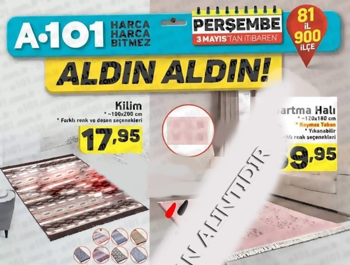 A101 3 Mayıs 2018 Aktüel Ürünleri Fırsat Kataloğu