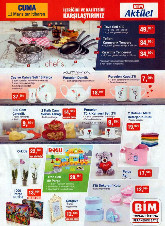 Bim 11 Mayıs 2018 İndirimli Aktüel Ürünler Kataloğu