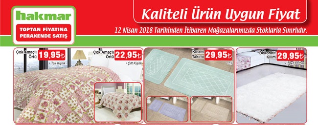 Hakmar 12 Nisan 2018 Aktüel Ürünler Kataloğu