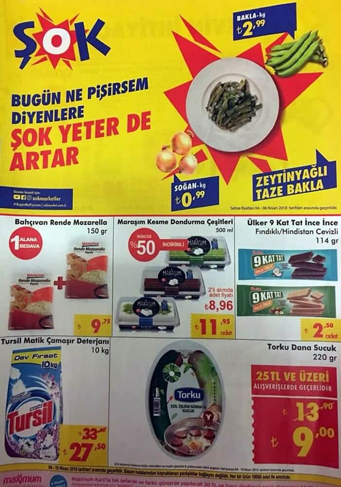 Şok Market 4 - 10 Nisan 2018 Aktüel Ürünler Kataloğu