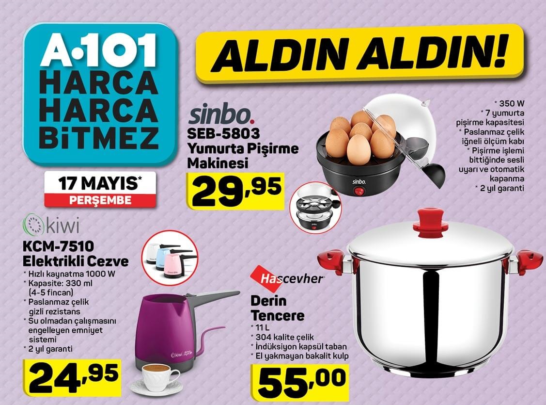 A101 17 Mayıs 2018 Aktüel Fırsat Ürünleri Kataloğu