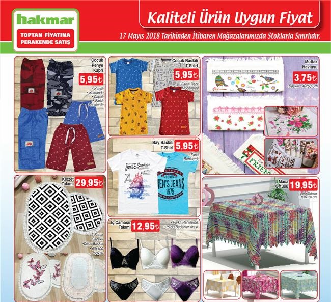 Hakmar 17 Mayıs 2018 Aktüel İndirimli Ürünleri