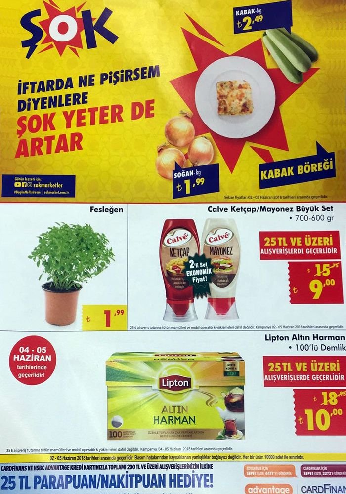 ŞOK 2 Haziran 2018 Aktüel Ürünler Fırsatları