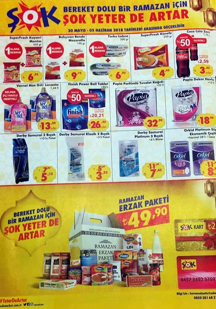 ŞOK Market 30 Mayıs 2018 Aktüel İndirim Katalogu