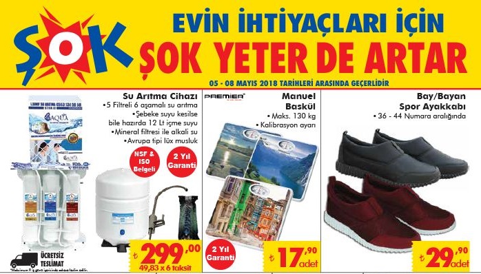 ŞOK 5 Mayıs 2018 Aktüel Hafta Sonu Fırsatları