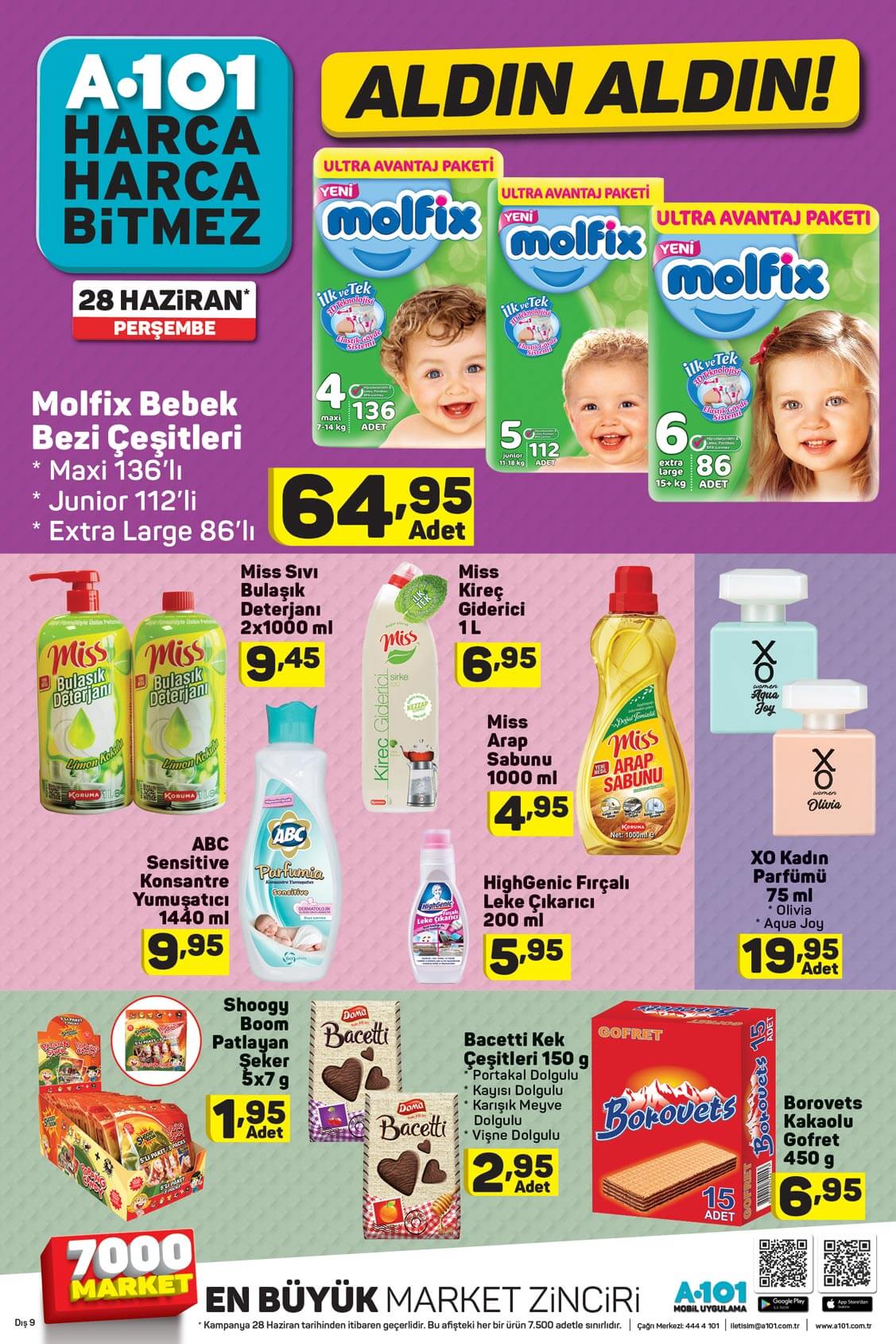 A101 Marketler 28 Haziran 2018 Aktüel İndirim Kataloğu