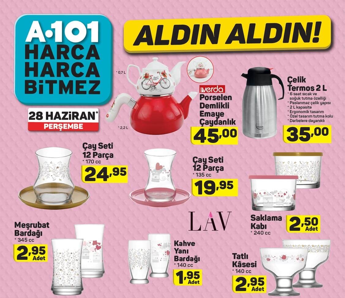 A101 Marketler 28 Haziran 2018 Aktüel İndirim Kataloğu