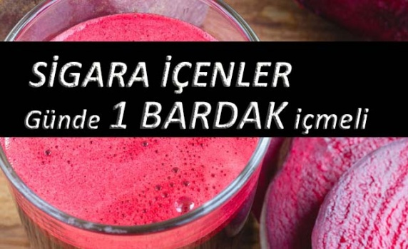 Sigara içenler günde bir bardak içmeli...